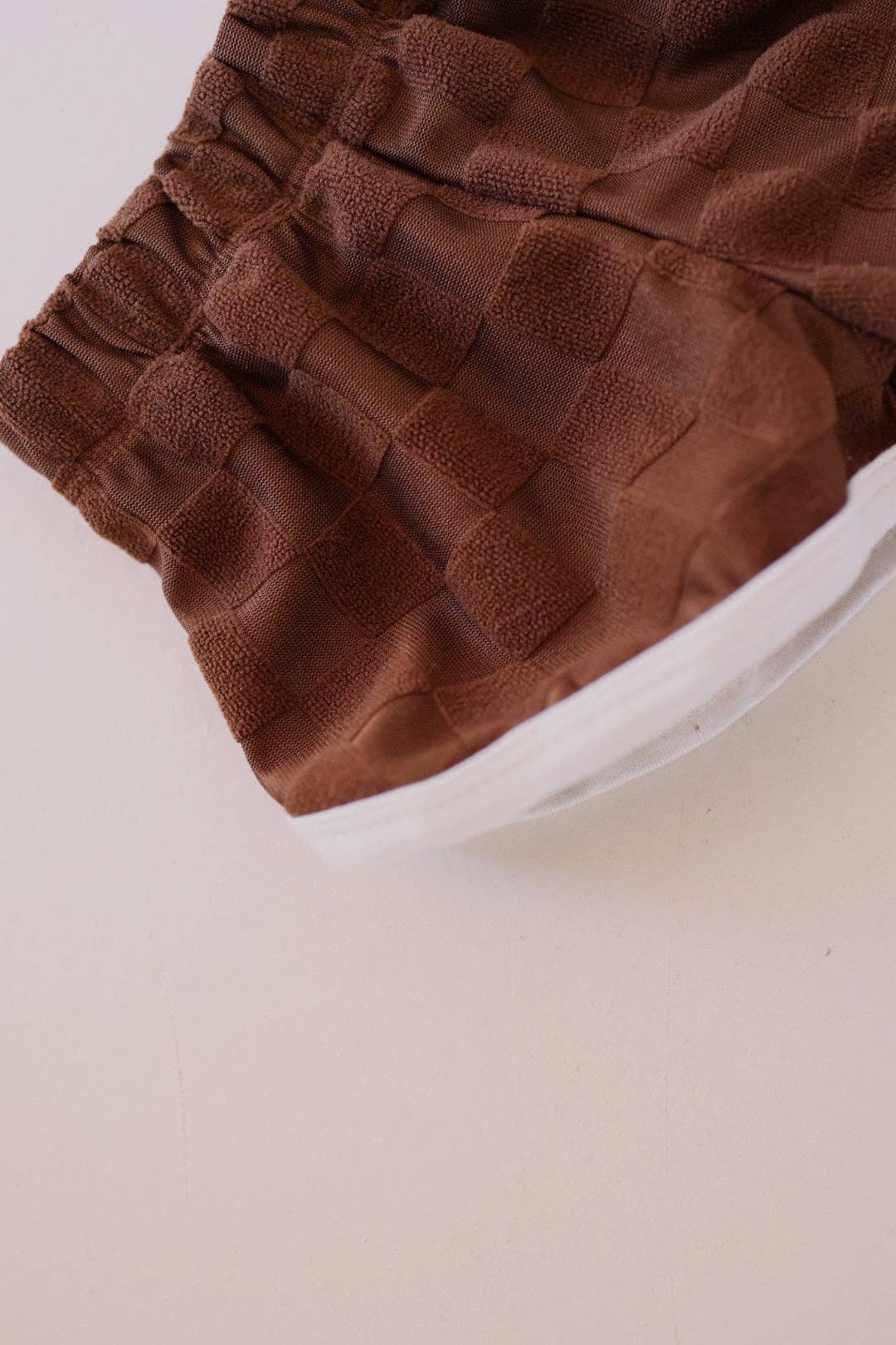 Checkerboard Terry Cloth Shorts