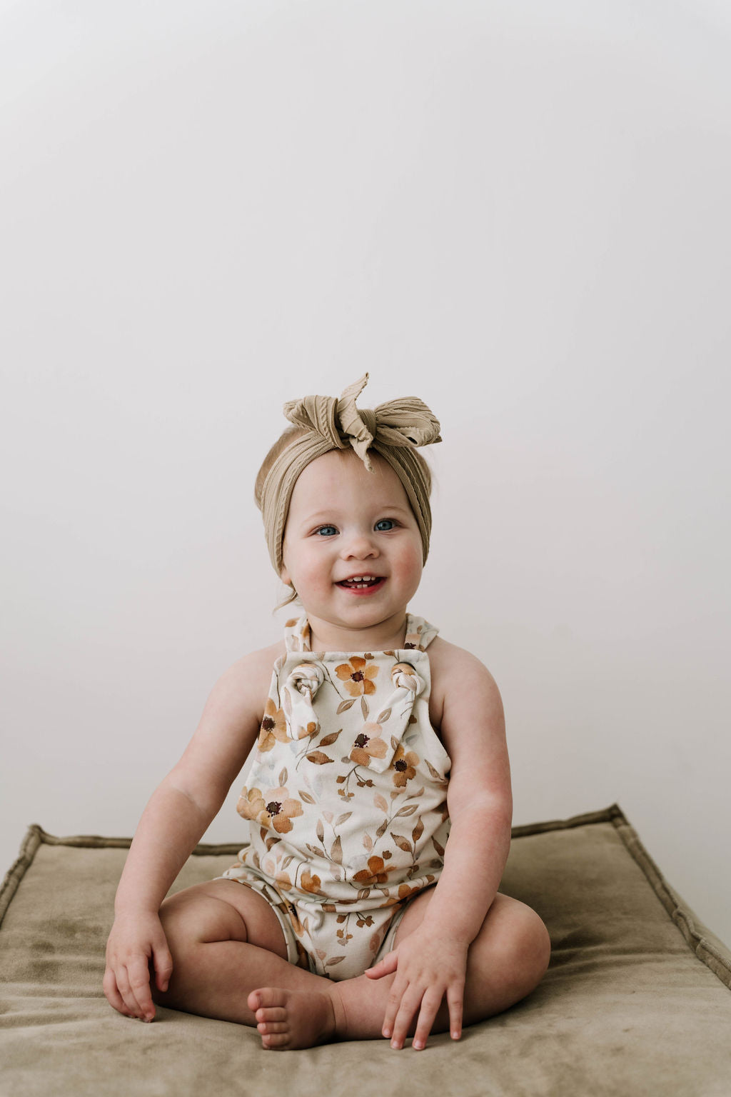 Printed Knotted Overall Shorties
